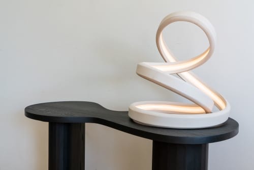Mola Light Sculpture | Sculptures by Giulio D'Amore Studio. Item composed of wood in minimalism or contemporary style