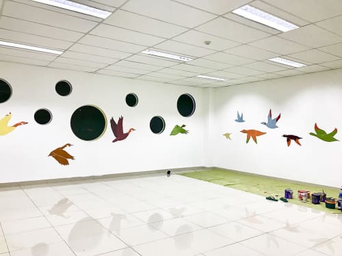 Mural for Ghandi Kindergarten, Class rooms | Murals by Galih Sakti. Item composed of synthetic