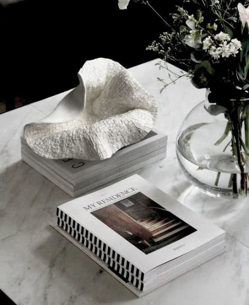 White Beauty marble sculpture | Sculptures by Julia Gorbunova. Item composed of marble in contemporary or coastal style