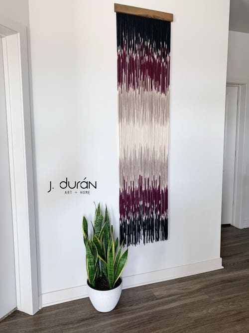 Classico Winery Macrame Wall Hanging / Fiber Art | Tapestry in Wall Hangings by Jay Durán @ J. Durán Art + Home | Dallas in Dallas. Item made of wood with cotton