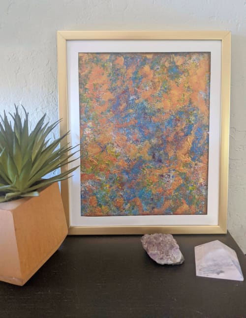 Taos Pueblo (Framed) | Oil And Acrylic Painting in Paintings by Soulscape Fine Art + Design by Lauren Dickinson. Item composed of canvas