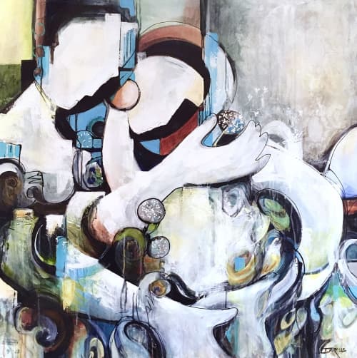 Available: Make A Wish, 36x36 original art | Oil And Acrylic Painting in Paintings by Jeanette Jarville, BFA Emily Carr University of Art. Item composed of canvas compatible with contemporary and modern style