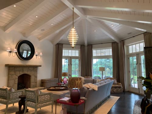 Paper Lantern Chandelier | Chandeliers by Neptune Glassworks. Item made of brass with glass