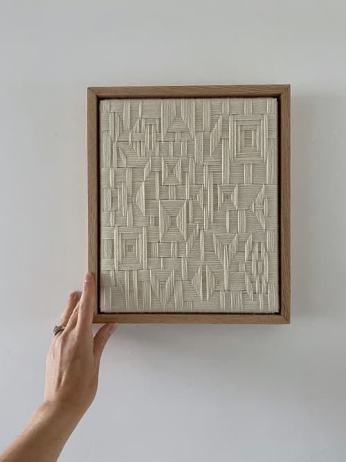 Woven Wall Art Frame Render 006 | Wall Sculpture in Wall Hangings by Anita Meades. Item composed of wood and wool in minimalism or contemporary style