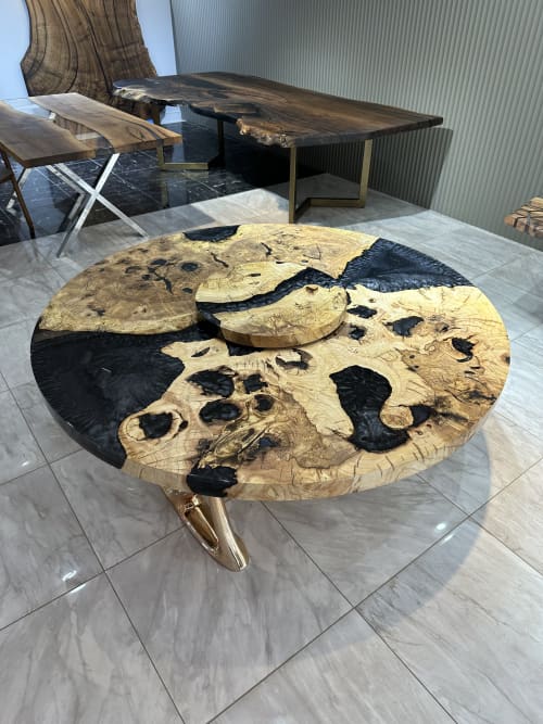 Round epoxy deals resin coffee table