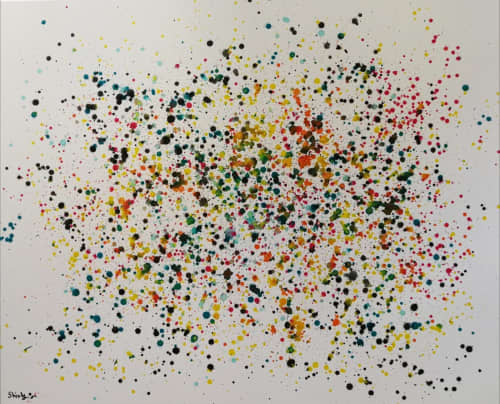 “My Stars” | Oil And Acrylic Painting in Paintings by Shirly Maimom Art. Item composed of canvas in contemporary or art deco style