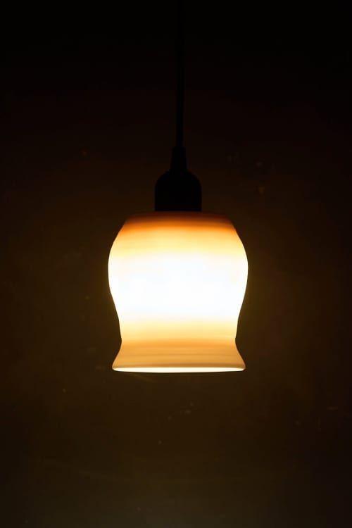 Miren Translucent Porcelain Pendant — Hand-Thrown Ceramic | Pendants by Quell Ceramics. Item in minimalism or mid century modern style