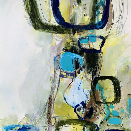 Thinkin' Bout You🔴 | Mixed Media by Darlene Watson Abstract Artist. Item composed of paper