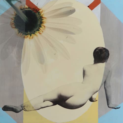 Flower Power#3 | Oil And Acrylic Painting in Paintings by silvia poloto. Item composed of wood in contemporary or modern style
