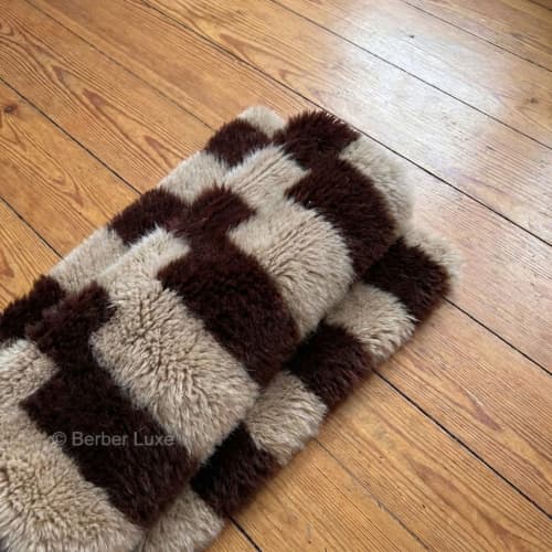 Brown Area Rug - Handwoven Moroccan Berber Wool Rug, Chocol | Rugs by Berber Luxe. Item composed of wool compatible with boho and art deco style