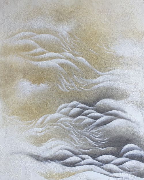 One breath | Oil And Acrylic Painting in Paintings by Francesca Borgo. Item composed of synthetic in minimalism or contemporary style