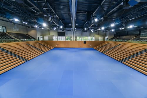 BallsportArena Dresden | Tiles by ASB GlassFloor | Sportpark Ostra in Dresden. Item composed of glass