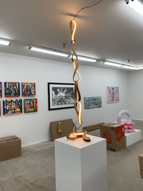 Link Light | Sculptures by Art of Plants and Elliptic Designs | 3421 Hollis St in Oakland. Item made of wood