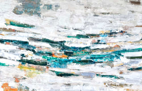 Ebb & Flow | Oil And Acrylic Painting in Paintings by Adam Collier Noel. Item made of canvas works with contemporary & coastal style