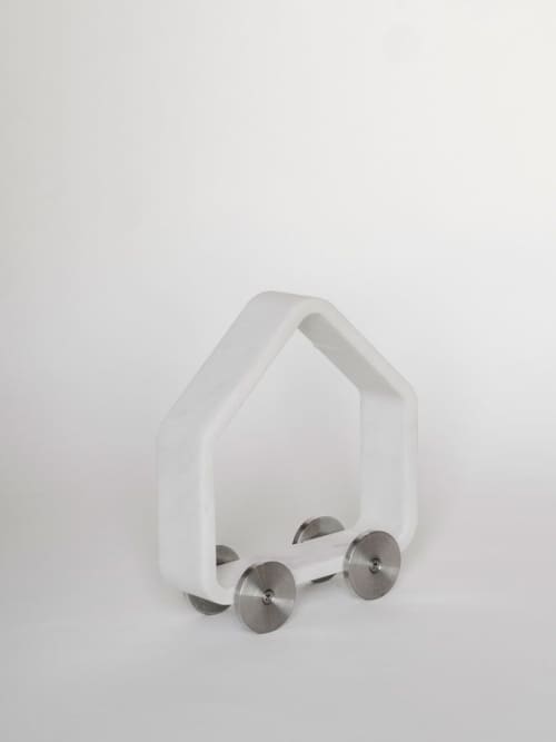 Velocimano 3 | Sculptures by gumdesign. Item made of metal with marble works with contemporary style
