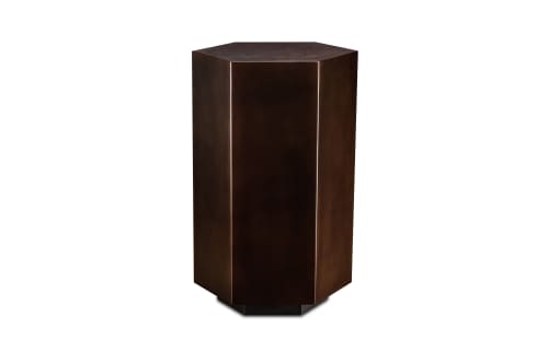 Modern Side Table in Patinated Steel from Costantini, Ettore | Tables by Costantini Designñ. Item made of steel