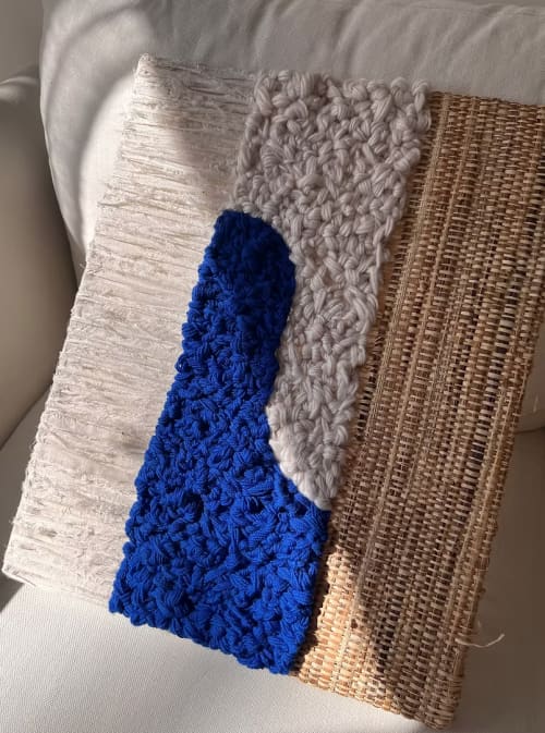 Marelle | Tapestry in Wall Hangings by Sandra P.Garcia Art. Item composed of cotton and fiber in boho or contemporary style