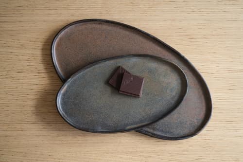 Rust Stoneware Oval Serving Platter | Serveware by Creating Comfort Lab