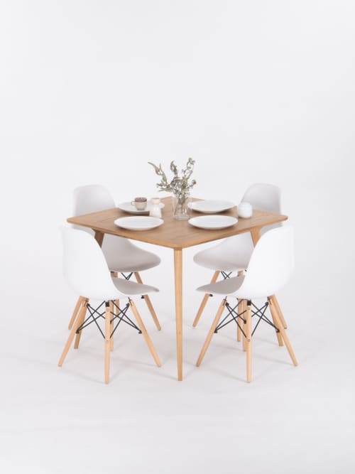 YRKE - Small dining table, extending dining table | Tables by Mo Woodwork. Item made of oak wood works with minimalism & mid century modern style