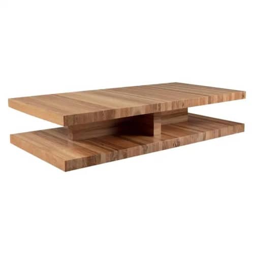 Modern Floating Oak Coffee Table | Tables by Aeterna Furniture. Item composed of oak wood