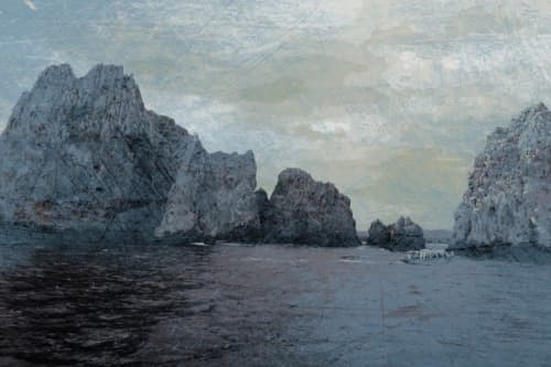 Rocks And Waves 5 | Oil And Acrylic Painting in Paintings by Irena Orlov. Item composed of canvas and synthetic