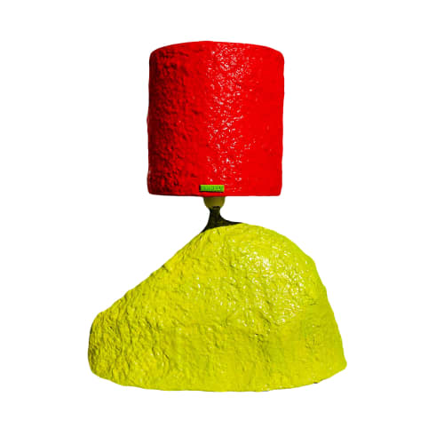 Papier-mâché Table Lamp - 'Calm Down' | Lamps by Emmely Elgersma. Item made of paper