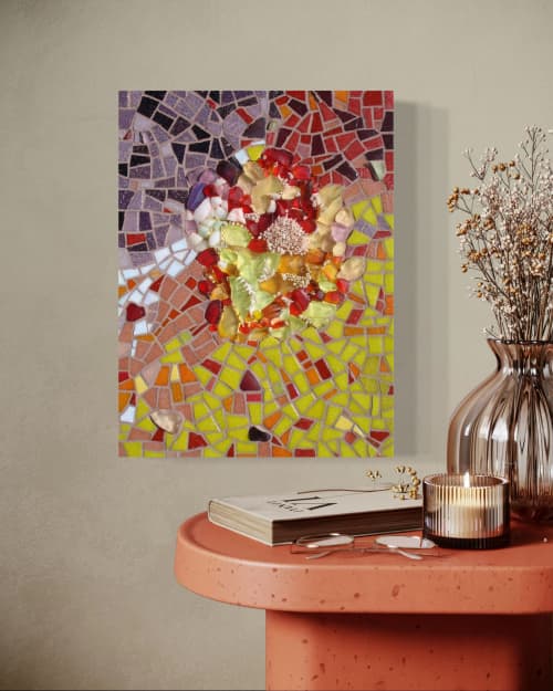 Beneath the Surface | Wall Sculpture in Wall Hangings by Gila Mosaics Studio. Item composed of glass compatible with contemporary and coastal style