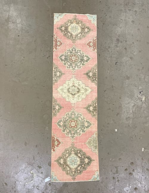 Vintage Turkish Rug Runner | 2.9 x 10.9 | Area Rug in Rugs by Wool and Rug. Item composed of wool compatible with boho and eclectic & maximalism style