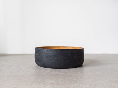 F-Bowl Wooden - Siyah Kestane | Dinnerware by Foia. Item made of wood works with boho & contemporary style