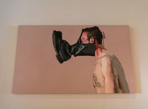 Boot 1 | Paintings by Juan Monroy | Mister Jiu's in San Francisco