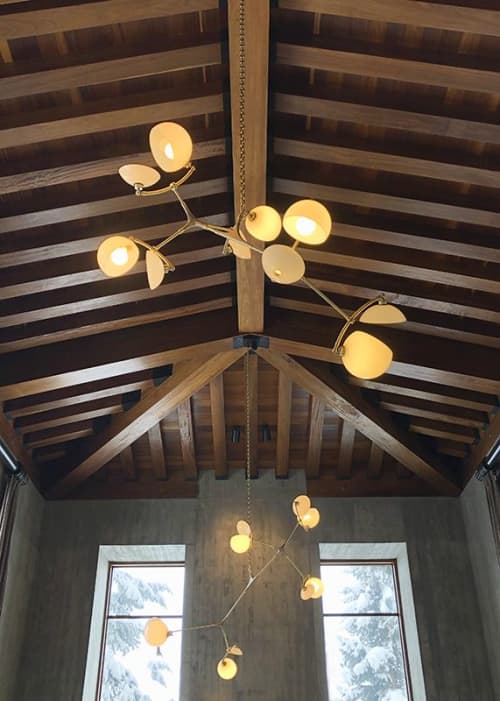 Blossom Chandelier | Chandeliers by Neptune Glassworks. Item composed of brass and glass
