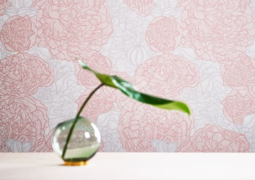 Alcea Wallpaper | Wall Treatments by Patricia Braune. Item made of paper
