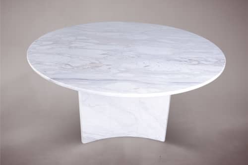 Marble Dining Table. Natural Stone Dining Table. | Tables by HamamDecor LLC. Item made of marble compatible with minimalism and contemporary style