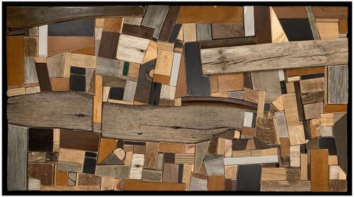 Happy Birthday G.M. | Wall Sculpture in Wall Hangings by Stacia Goodman Mosaics. Item made of wood compatible with contemporary style