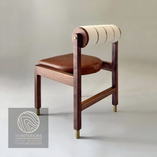 Rody Dining Side Chair - COM / COL | Dining Chair in Chairs by YJ Interiors. Item composed of oak wood and cotton in mid century modern or contemporary style