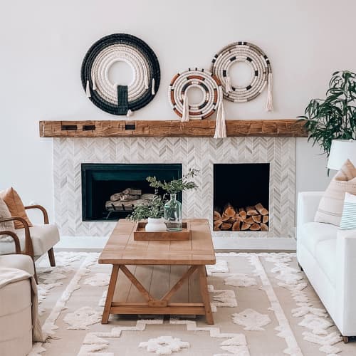 Lively Intention Wheel | Macrame Wall Hanging in Wall Hangings by Ooh La Lūm. Item composed of wood and fabric