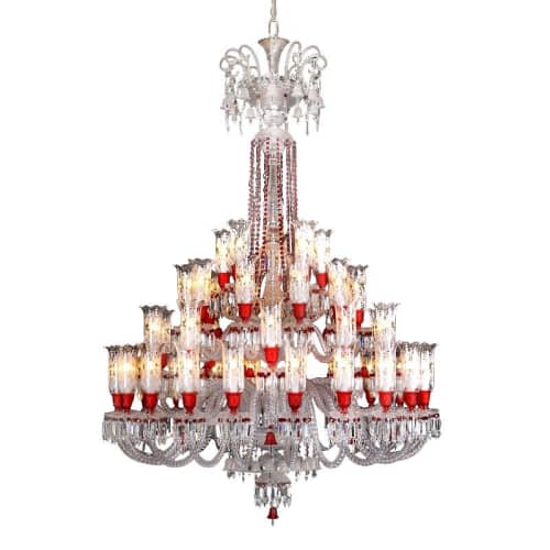 AM6290 ZENITH ROUGE | Chandeliers by alanmizrahilighting | New York in New York. Item made of metal with glass