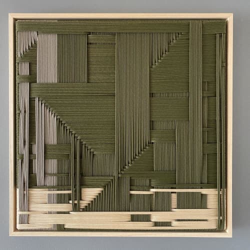 Figurative Army Green | Tapestry in Wall Hangings by Fault Lines. Item composed of cotton