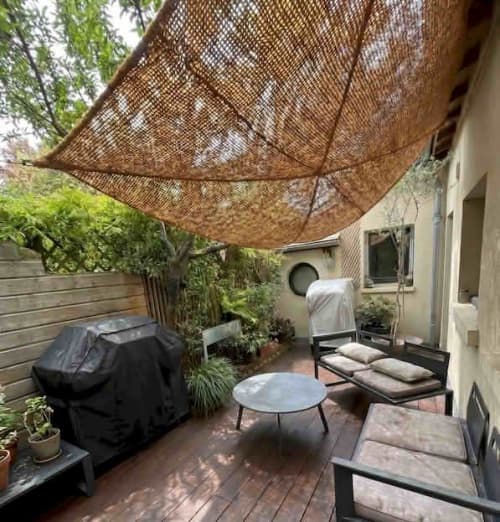 Coconut sail | Square sun sail patio deck shade sail 10x10ft | Landscape Ornament in Plants & Landscape by GoldencoirVietNam LLC. Item composed of metal and fiber in boho or contemporary style