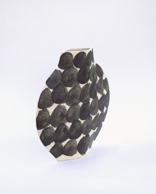 Ceramic Vase ‘Lune [M] - Dots’ | Vases & Vessels by INI CERAMIQUE. Item made of ceramic compatible with minimalism and contemporary style