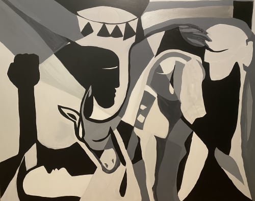 Guernica | Oil And Acrylic Painting in Paintings by Paula Gasparini-Santos | Boulder Museum of Contemporary Art in Boulder. Item composed of canvas and synthetic