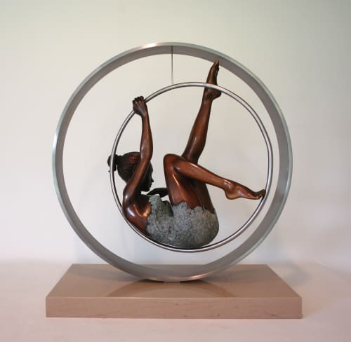 ETERNITY II | Sculptures by Eleanor Cardozo. Item made of bronze & marble