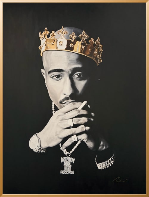 Death Row Royalty , Legendary Royalty Series | Drawing in Paintings by Bringing Life To Art LLC (B.A.T.L. LLC). Item made of wood with canvas works with contemporary style