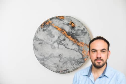 Our full moon | Wall Sculpture in Wall Hangings by Linski Design - Concrete. Art. Microtopping. Art-topping.. Item made of copper with concrete