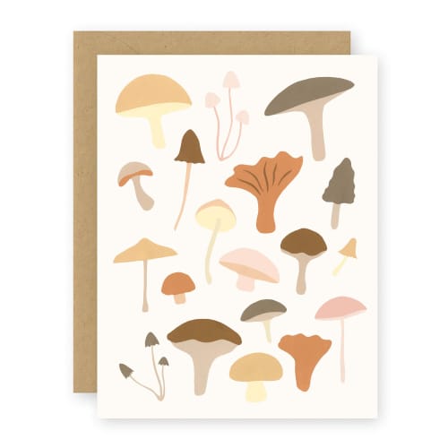 Mushrooms Card | Gift Cards by Elana Gabrielle. Item made of paper