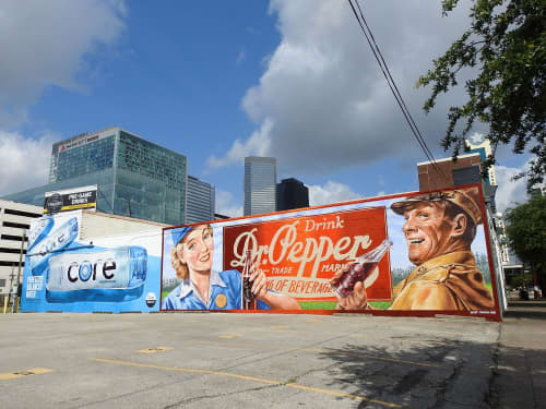 Dr Pepper - Core murals | Street Murals by Anat Ronen | Houston in Houston