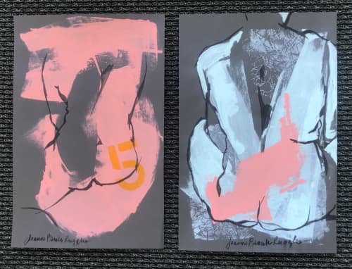 For Him or For Her - Pink is in Season | Oil And Acrylic Painting in Paintings by Joanne Beaule Ruggles. Item made of canvas & synthetic compatible with mid century modern and contemporary style