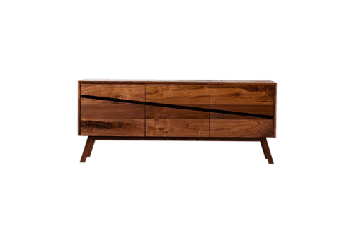 Slant Credenza | Storage by SouleWork. Item composed of oak wood and brass