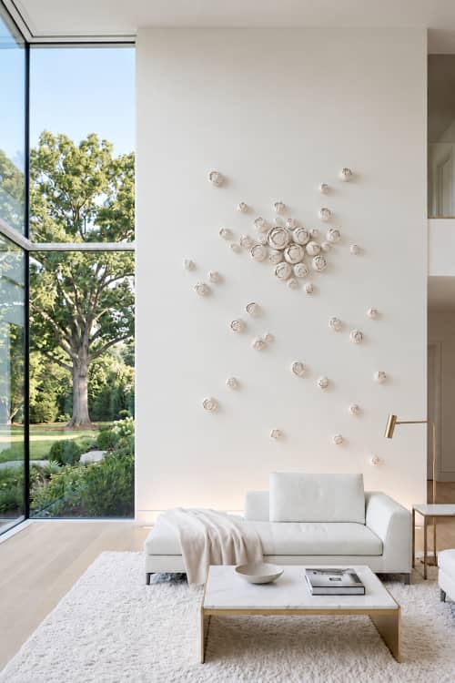 Modern Rose Wall Installation | Sculptures by Leramic