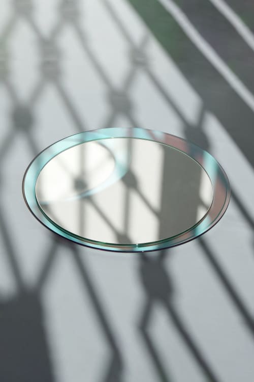 Luna Round Mirror | Decorative Objects by Yugen Lab. Item composed of glass compatible with minimalism and contemporary style